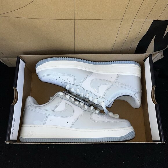 NEW Nike Air Force 1 \'07 White/Photon Dust/Sail Patent IH4461 100  Size 13